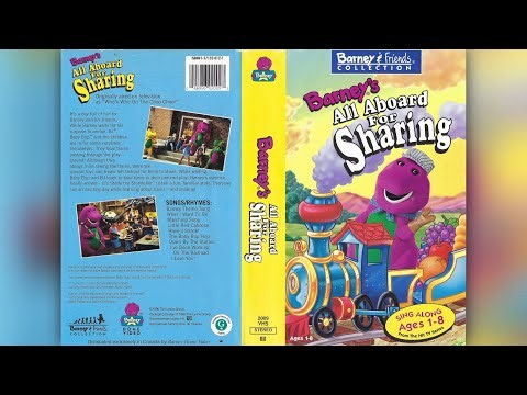 Barney's All Aboard for Sharing [1995] - 1996 VHS Release (Canadian Release)