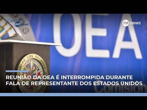 OEA discute ação dos EUA na Venezuela e representante americano é interrompido | #JornalSBTNews