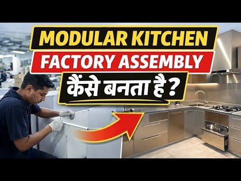 Modular Kitchen Assembly in Factory | Full Process Step by Step