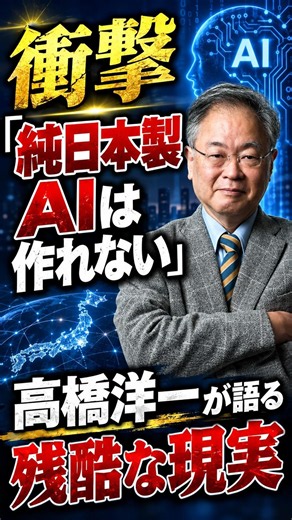 衝撃「純日本製AIは作れない」高橋洋一が語る残酷な現実#shorts #shortvideo #short#高市内閣#高市早苗#政治#高橋洋一