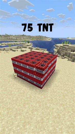 Minecraft 75 TNT Explosion Test 9 #shorts