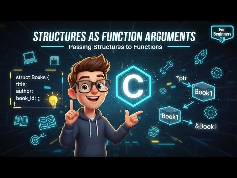 🏗️ Passing Structures to Functions in C | Complete Explanation