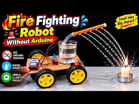 fire fighting robot - extinguisher robot without arduino - diy - inspire award - howtofunda