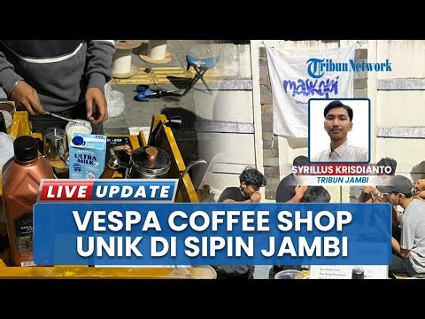 Coffee Shop Unik di Pinggir Jalan Sipin Jambi, "Mas Kopi" Sajikan Manual Brew di Atas Vespa