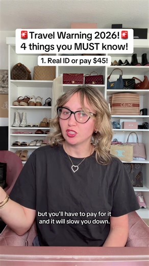 Travel warnings for 2026! 4 things you must know for your upcoming travel! #airports #tsa #airlines #carryon Free carryon size guide linked in my bio!