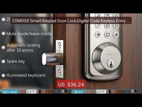 ZOMOSS Smart Keypad Door Lock,Digital Code Keyless Entry With ... — Best Buy 2026 | Great Quality!