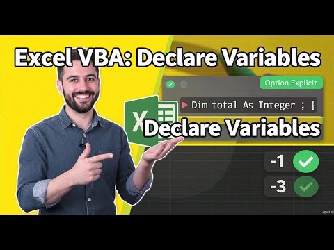 Declaring a Variable in VBA | Excel VBA for Beginners | Learn VBA Step by Step