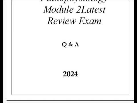 NURS 231 PORTAGE LEARNING Pathophysiology Module 2 Latest Review Exam Q & A 2026