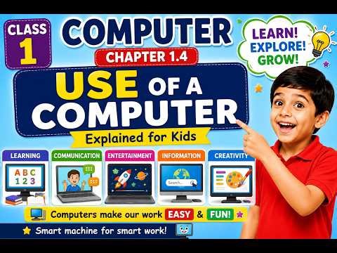 Class 1 Computer Chapter 1.4 | Uses of a Computer Explained for Kids