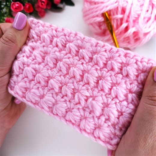 How to crochet simple star stitch #diy #design #crochet #knitting | Crochet&Knitting by marifu6a