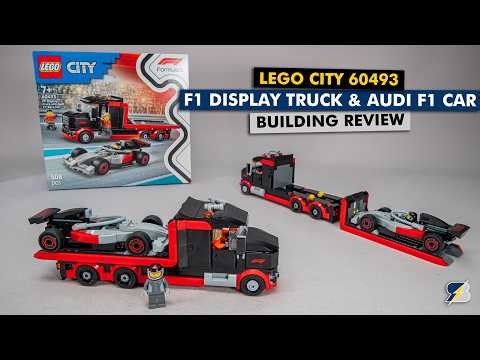 LEGO City 60493 F1 Display Truck with Audi F1 Race Car Detailed Building Review