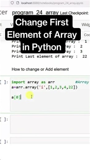 Python Beginners Change First Element Like a Pro #python #ai
