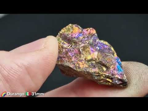 Iris chalcopyrite bornite 31mm 🌈 Mexico 🇲🇽 -- www.rossminerals.com
