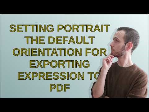 Mathematica: Setting portrait the default orientation for exporting expression to PDF