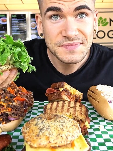 MONSTER BURGER & FRIED CHICKEN SANDWICH CHALLENGE - Plantologys Monster- Texas Food Challenge #foodasmr #challenge #bbqtiktok #asmrtiktok #competitive #mukbangeatingshow #Joel #Hansen #eatingshow #MONSTER #burgers #chickentok #sandwiches