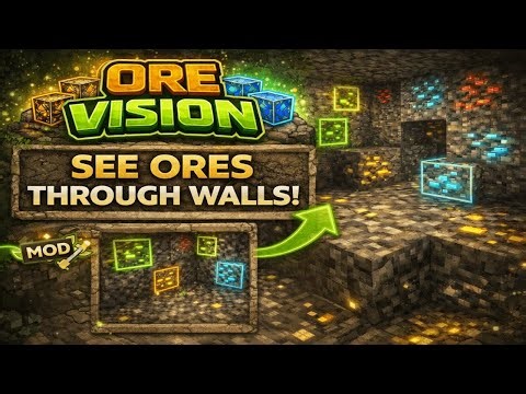 See ORES Through Walls in Minecraft! | Ore Vision Mod / XRAY