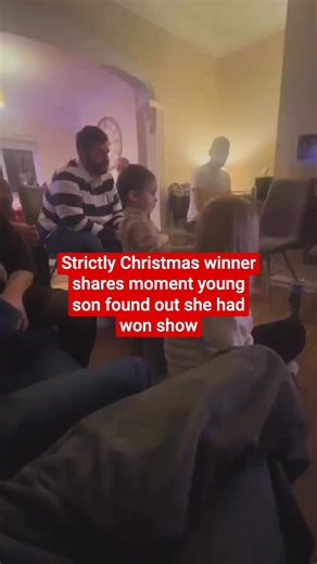 This is the moment Scarlett Moffatt’s family, including her young son, found out she had won the Strictly Come Dancing Christmas special, after the star decided to keep it a secret. | The Independent
