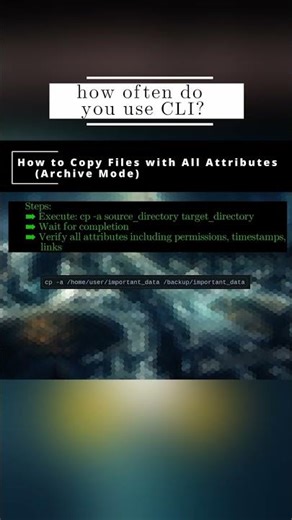 🐧 Linux CLI 🐧 How to Copy Files with All Attributes Archive Mode🐧#shorts #KGROSShorts #HowToLinuxCLI