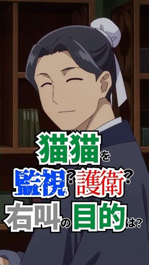 【薬屋のひとりごと】猫猫を監視？護衛？右叫の目的は？#薬屋のひとりごと #猫猫 #壬氏 #アニメ #shorts