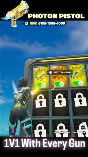 1V1 With Every Gun PHOTON PISTOL Showcase #fortnite #secret #1v1