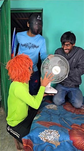 Little Brother Stole Our Fan… Then Came Back as a Squid Game Guard 😱🤣