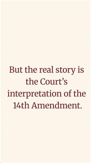 Slaughter‑House: The 14th Amendment Collapse
