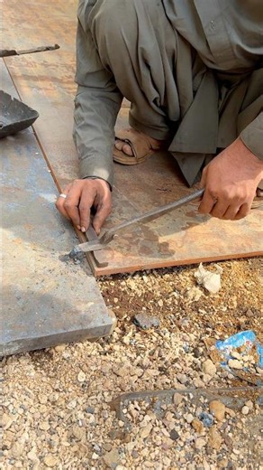 Amazing tips and tricks for two plate level with welding local tools #shorts #welding