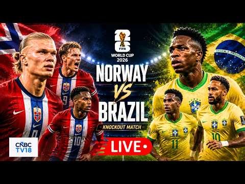 🔴Norway vs Brazil LIVE: FIFA World Cup 2026 Round of 16 Knockout Match | Haaland vs Neymar Jr | N18G