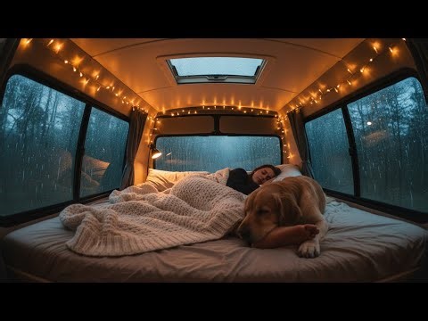 Heavy Rain on Van Roof: Instant Sleep Coma (8D Audio) ⛈️ Cozy Van Life & Thunder [Ultra Deep]
