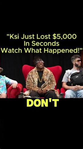 KSI just lost $5,000 in seconds – watch what happ