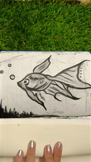 Satisfying Fish Sketch You’ll Love ❤️| #shorts I ArtFusion