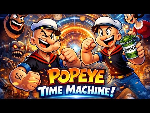 Popeye Time Machine ⏳ | Popeye Meets Past Self 😲 | Cartoon Story for Kids