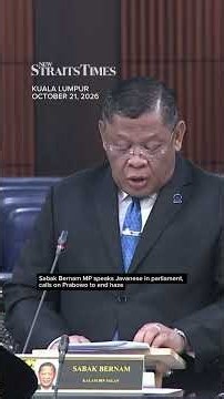 Sabak Bernam MP speaks Javanese in parliament, calls on Prabowo to end haze