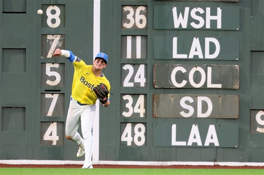 In a week of Red Sox upheaval, Roman Anthony shows signs of calming outfield concerns with strong throws from left field - The Boston Globe