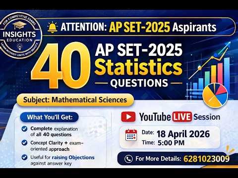 AP SET-2025 Aspirants📊 40 Statistics Questions – Explanation #STATISTICS #ASO #MPSO #TGSET#ADES