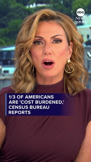 The Census Bureau is now estimating that large number of Americans are considered “cost-burdened,” with a third of their paychecks going to rent. ABC News’ Nicole D’Antonio reports. #rent #economy #costofliving #news #abcnews