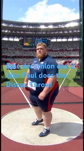Epic decathlon day 2: Jake Paul does the Discus Throw! #olympics #olympian #jakepaul #athlete #elite