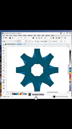 3D Ring design in corel draw 🤬#shortvideo