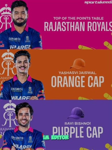 Top of the points table Orange Purple Absolute dominance by Rajasthan Royals at the start IPL 2026