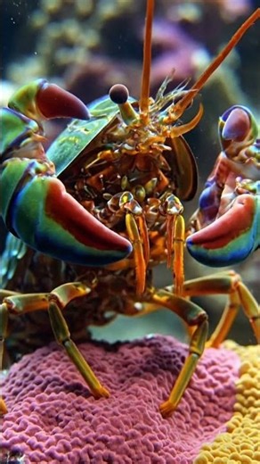 What Happens When a Mantis Shrimp Punches? (Cavitation Shockwave)🦐💥 #wildlife
