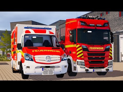 Emergency Call 112 – Arlesheim Swap Body Vehicle & Ambulance Night Shift! 🌙🚒🚑 4K Ultra Realistic