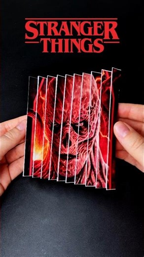 DIY Stranger Things Crafts Vecna Optical Illusion Toy ❤️ Agamograph Paper Craft Tutorial