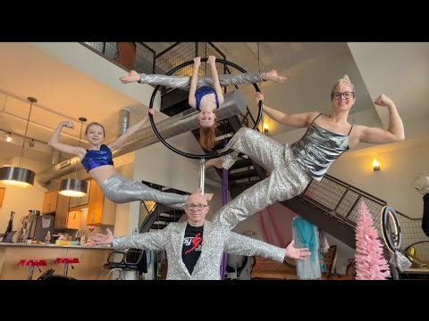 Happy New Year!!! Fun family circus aerial tricks