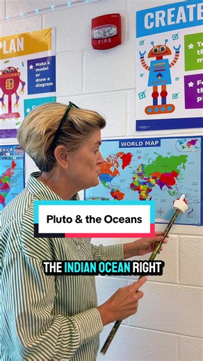 Out here teaching y’all about oceans and fixing Pluto #teacherlife #teacher