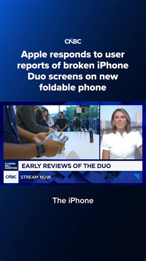 Apple responds to user reports of broken iPhone Duo screens on new foldable phone