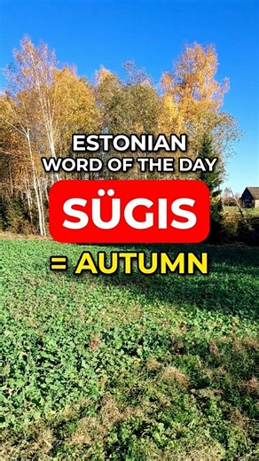 Estonian word of the day: SÜGIS
