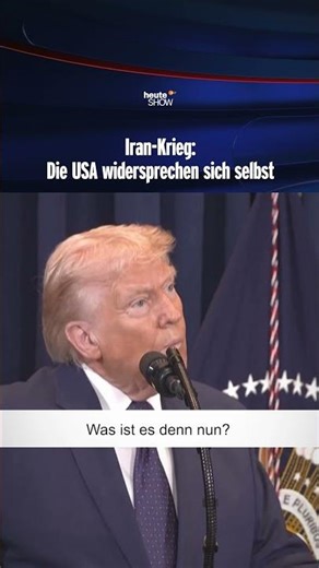 Iran-Krieg: Die USA widersprechen sich selbst | heute-show #shorts