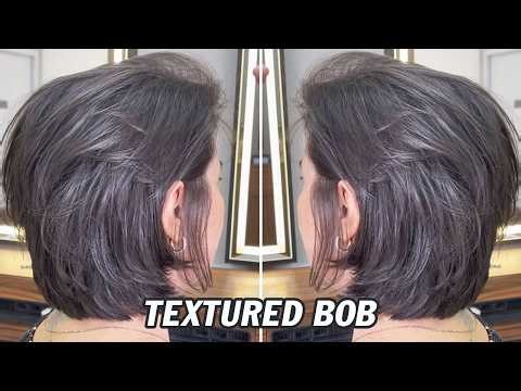Elegant Layered Bob Haircut Tutorial for Women | Textured Bob Hair Cutting Tips & Techniques