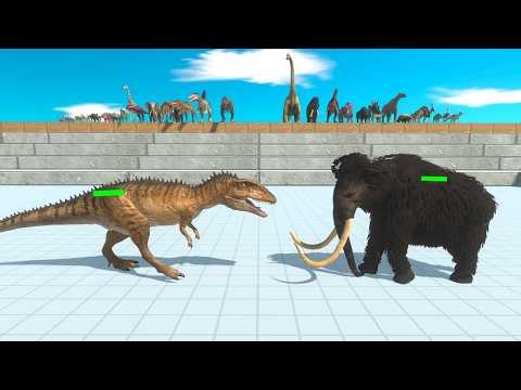 1 vs 1 Dinosaurs and Mammals - Animal Revolt Battle Simulator