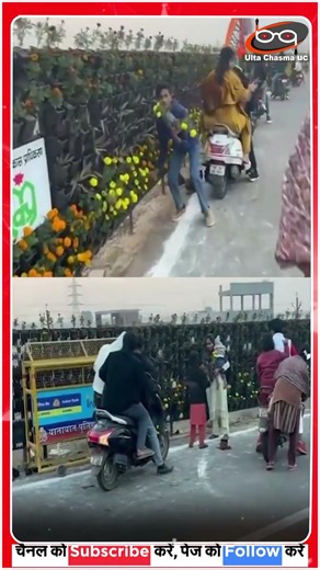 मोदी के कार्यक्रम में गमला चोरी?